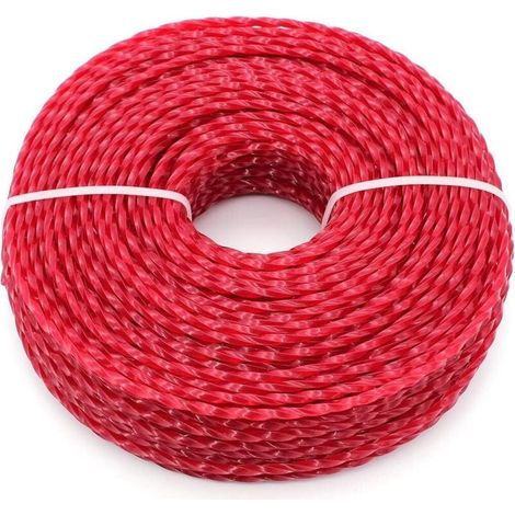 ALOVEZ Fil de Débroussailleuse, Fil de Nylon Tondeuse de 3,0 mm, Ligne de Rechange pour Pelouses, jardins, trottoirs, passerelles, parcs et paysages (Twist, 3mmx60m) (1/3)