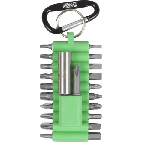 Set di 22 punte ESSVE BITSCLIP PRO. Punte TX, PH, PZ, R, SL + supporto (1/2)