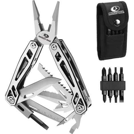 21-in-1-Edelstahl-Mehrzweckzange mit selbstsichernder Struktur, perfekt für Outdoor, Survival, Camping, Wandern, einfache Reparatur (1/5)
