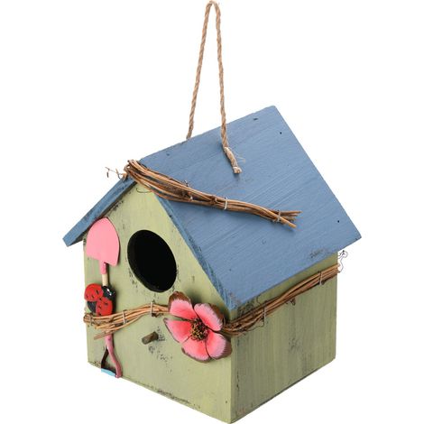 Nichoir mural en bois, nichoir suspendu pour jardin, terrasse, villa ou balcon. (1/5)