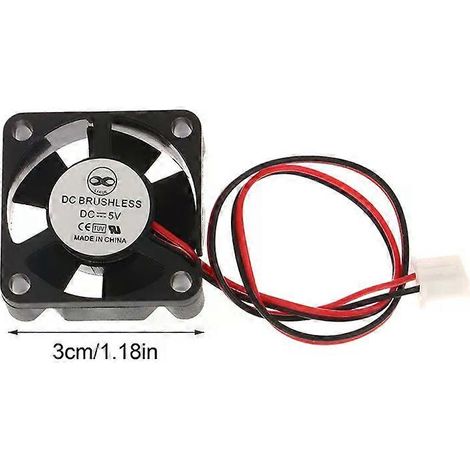 Lüfter 30 mm (30 x 30 x 10 mm), DC 5 V, 12 V, 24 V, 2-Pin, kleiner Lüfter für DIY-Drucker mit J-Head-Hotend, Teile-JXLGV (1/4)