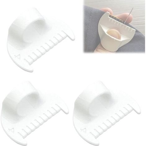 Set da cucito a mano in 3 pezzi: guida per la rifinitura dei bordi e la cucitura mini righello da dito per punti uniformi, cuciture dritte e curve righello per trapuntatura macchina da cucire (1/5)