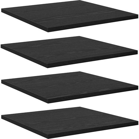 Maison Exclusive - Regalbrett 4 pcs Schwarz 40 x 40 x 1,5 cm Holz
