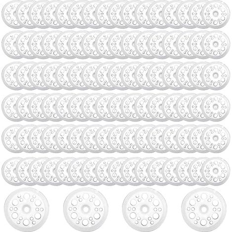 Rondelles en Plastique, 45mm, Polypropylène, Blanc, Rondelles Plates pour Fixation et Support des Panneaux Isolants en Mousse (1/5)