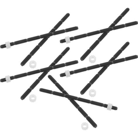 Bouton-poussoir de Toilette Lot de 10 Pièces en Plastique Noir (1/5)