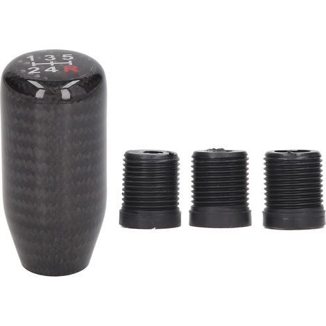 Decdeal Pommeaux de levier de vitesse en Fiber de carbone, 5 vitesses, noir, toucher confortable, Surface lisse, remplacement pour Acura (1/5)