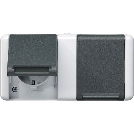 Jung SCHUKO-Steckdose 2-fach 16A 250V 8220-1 W (1/2)