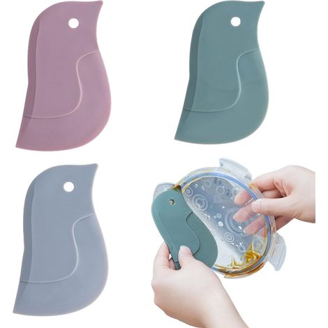 CCYKXA Ölschaber-Set, 3-teilig, Silikonschaber, antihaftbeschichteter Küchenschaber, Reinigungsspatel, einfach zu bedienen, Küchenreinigungswerkzeuge, zum Mischen