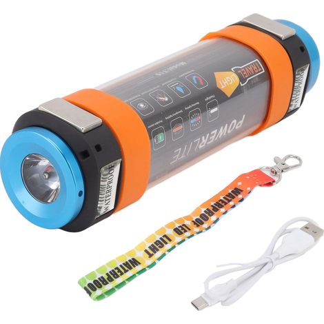 Lampe de Camping Multifonction LED Magnétique Anti-Moustique, Lumière Orange, IP68 pour Randonnée et Travail Extérieur (1/5)