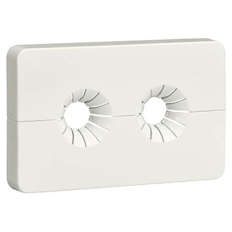 Plaque de recouvrement à double paroi 35 mm d'entraxe Caleffi 449901 Blanc (1/2)