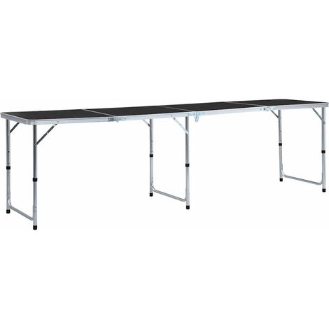 Table pliable de camping Gris Aluminium 240x60 cm (1/5)