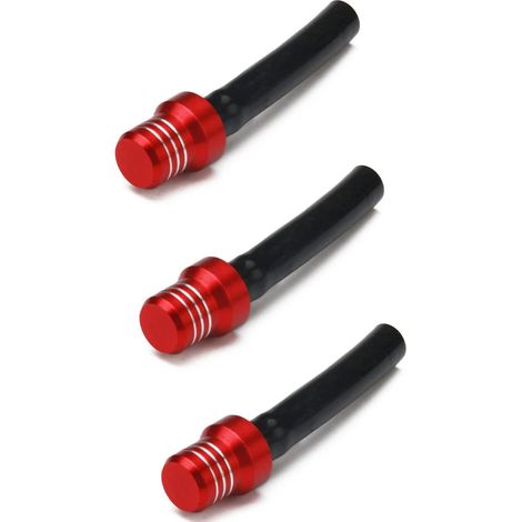 Lot de 3 Valves d'Évent Rouges pour Bouchons Réservoir Moto, Pit Bike, ATV et Dirt Bike