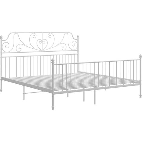 Giroletto Bianco in Metallo 180x200 cm vidaXL (1/4)