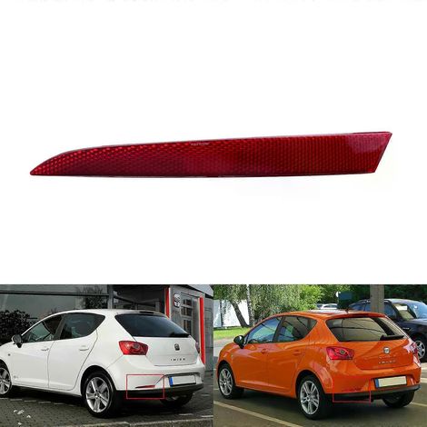 Réflecteur de pare-chocs arrière gauche pour SEAT Ibiza 6J MK V 2008-2012, lentille rouge, référence 6J4945105
