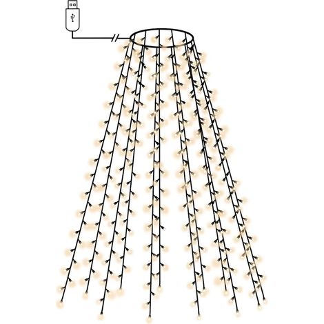 Christmas Tree Net Lights with 180 LEDs Cold White 180 cm vidaXL