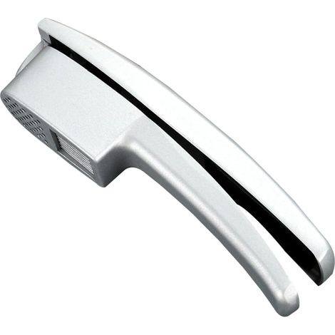 Prensa de ajo de aleación de aluminio, triturador de ajo manual, cortador de ajo portátil, diseño ergonómico, fácil de triturar, ahorra tiempo y esfuerzo, un excelente ayudante de cocina (1/5)