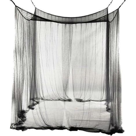 Moustiquaire, ciel de lit à quatre portes avec kit de suspension (1/4)
