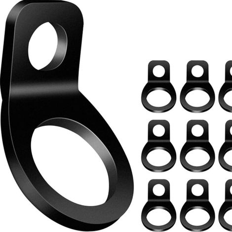 10Pièces Ancrages d'arrimage, Anneau d'arrimage d'ancrage à Joint torique de Couleur Noire pour Montage dans Le Garage, l'atelier, Le Camion, la remorque, la voiturette de Golf