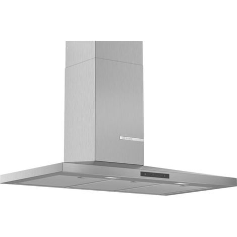Bosch – Hotte décorative 610m³/h – Largeur 90 cm – Évacuation ou recyclage – Niveau sonore max. 70 dB – Moteur intégré 220W