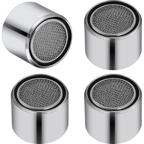 Lot de 4 aérateurs de robinet M22 pour évier,filetage femelle,filtre de robinet avec joint,cuisine et salle de bain (1/5)