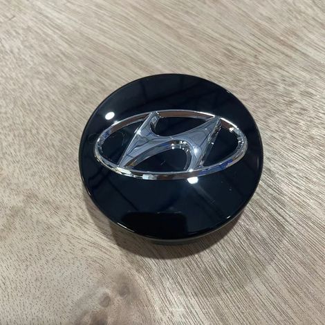Cache moyeu de roue pour Beijing Hyundai Reina, enjoliveur central de jante avec logo automobile noir, protection centre de roue diamètre 60 mm, lot de 4 pièces (1/2)