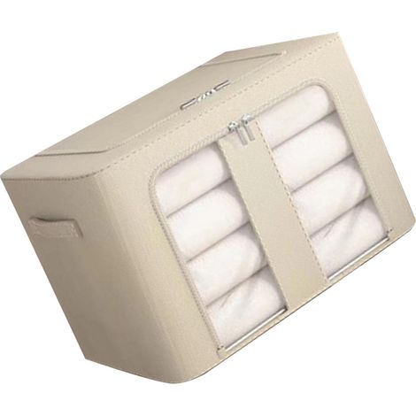 Neue faltbare Aufbewahrungsbox im chinesischen Stil, Aufbewahrungstasche mit großem Fassungsvermögen, Aufbewahrungsbox aus Oxford-Gewebe, cremefarben-gelb. (1/5)