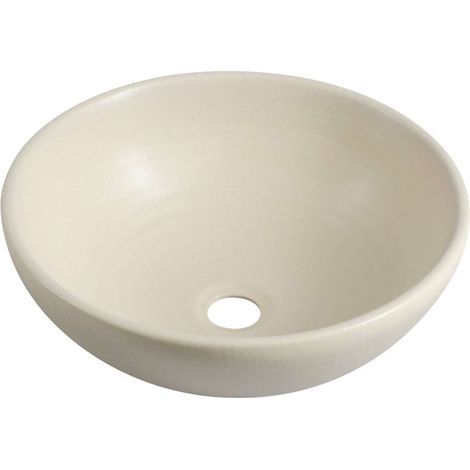 Sapho Attila - Keramik-Waschtisch, Durchmesser 43 cm, Elfenbeinfarbe DK005 (1/5)