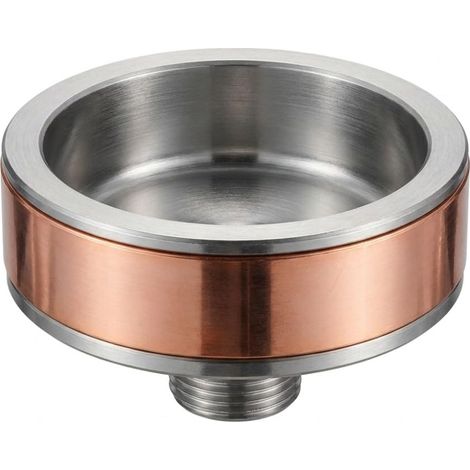 MAKA Tappo Scarico Condensa Canna Fumaria Doppia Parete Aria Inox Rame Ø 350 mm (esterno 400) (1/5)