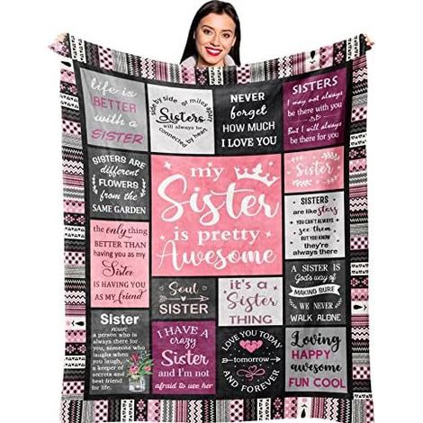 Cadeau Meilleure Amie, Cadeau pour Une Amie, Cadeau Copine Amitié, Idée Cadeau Amie Femme, Cadeaux/Cadeau Anniversaire Femme, Idee Cadeau Femme, Meilleure Amie Cadeau Couverture 150X130CM