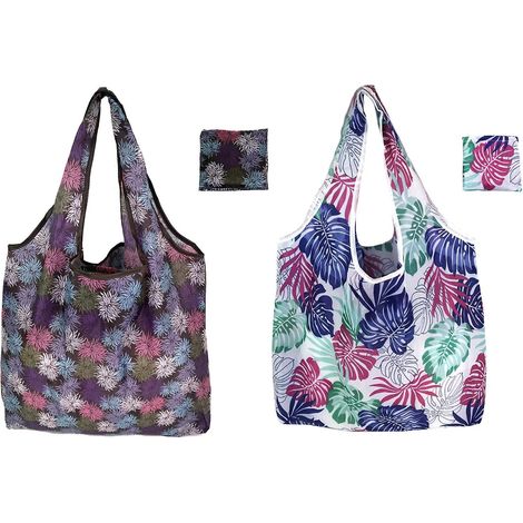 2 Pices Sacs De Courses Et Cabas, Sac Courses Pliable, Sacs Provisions Pliables Sacs Provisions Lavables, Grands Sacs Rutilisables Sacs Provisi (1/5)