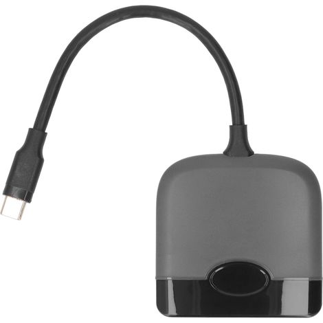 Adaptateur USB-C vers interface multimédia HD pour consoles de jeux, ordinateurs portables et tablettes Android. Station d'accueil 55 W Type C PD, interface multimédia HD, USB 3.0 PD, noir et gris. (1/5)