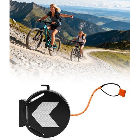 Cable de remolque para bicicleta, Reflectante, Cochecito portátil, Barra de remolque universal para remolque de bicicleta, Negro (1/5)