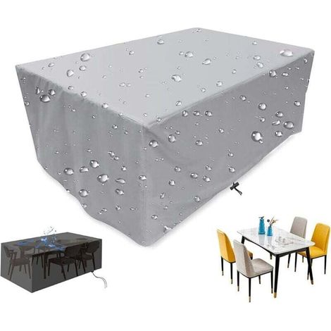 Housse Salon de Jardin, Housse de Protection pour Meuble Table Chaise, Étanche Tissu Oxford 210D Extérieur Bâche, Anti-UV Intempérie Vent Pluie, Housse de Meuble, pour Patio Jardin - 909090