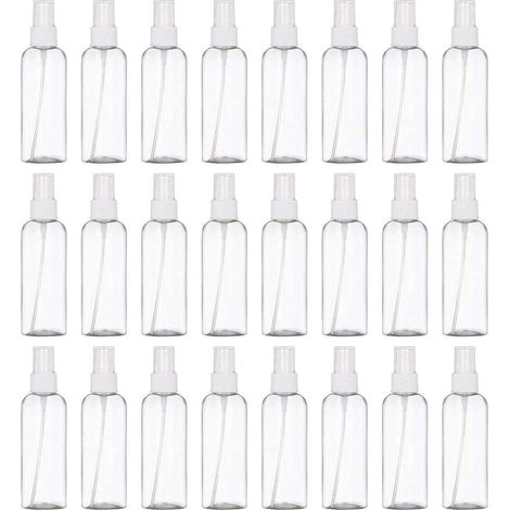 24 PCS 100ml Flacon Vaporisateur Vide Flacon Pulvérisateur Atomiseur en Plastique Réutilisables pour Le Nettoyage, La Désinfection à l'alcool, Les Voyages, Les Huiles Essentielles, Les Parfums (1/5)