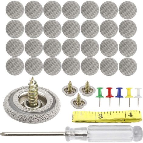 Set mit 60 universellen Autodach-Befestigungsstiften, inklusive Montagewerkzeug, kompatibel mit allen Modellen (grau) (1/5)