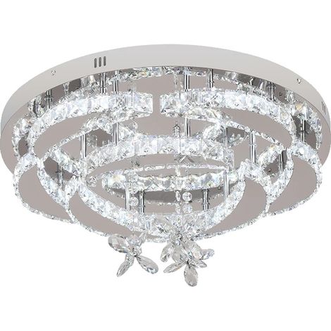 Lámpara de techo de cristal, regulable con mando a distancia, diseño moderno y elegante. (1/2)