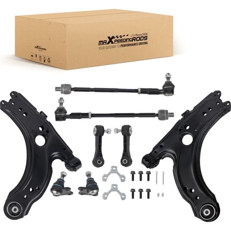 Maxpeedingrods – Triangle bras de suspension rotules avant gauche et droit – Acier revêtu – Remplacement direct pour Audi A3 8L, VW Golf 4, Seat Leon 1M