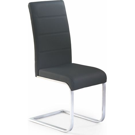 Silla Houston 165, Negro, 100x42x56cm, Cuero ecológico, Metálico (1/3)