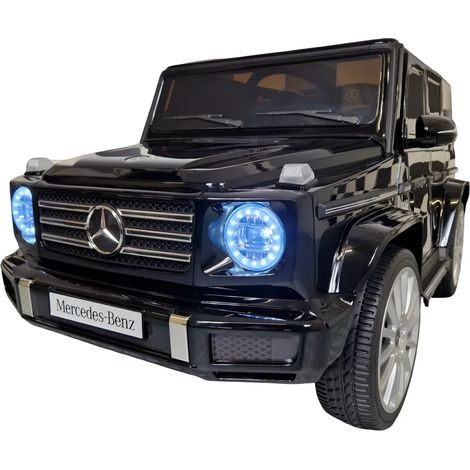 Auto Elettrica per Bambini Mercedes G500 12V Nero Sedile in Pelle