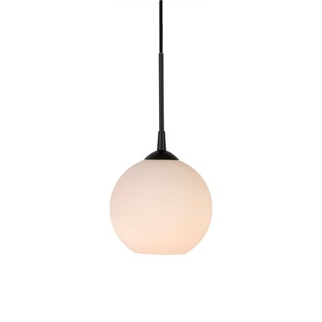 Belid Capo - Suspension à 1 ampoule Globe, structure noire, E27