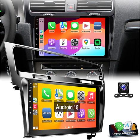 Autoradio Android 15 10,1 pouces pour VW Golf 7 (2012-2017) GPS Wi-Fi CarPlay 4+64G CAM