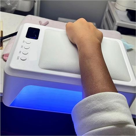 Lampe à ongles UV LED Lampe à ongles LED UV 72W Lampe à ongles en cuir for oreiller à main Puissante lampe de séchage des ongles de manucure 2 en 1 Dyer à ongles Double source de lumière 60 LEDs Lampe (1/5)