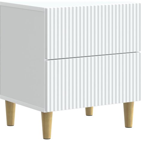 vidaXL Cabinet de chevet Blanc 43 x 34,5 x 48 cm Bois d'ingénierie