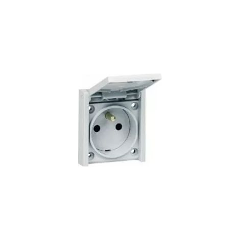 Legrand 090335 - 2P+E eclips power socket, faceplate mounting, reduced format
