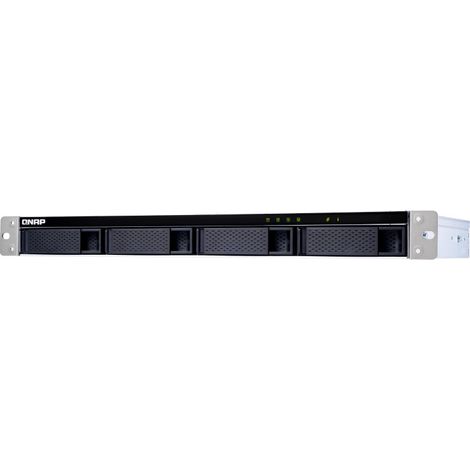 QNAP TL-R400S - Boîtier disque dur/SSD - 2.5/3.5 - Série ATA III - 6 Gbit/s - Échange à chaud - Noir - Gris (1/4)