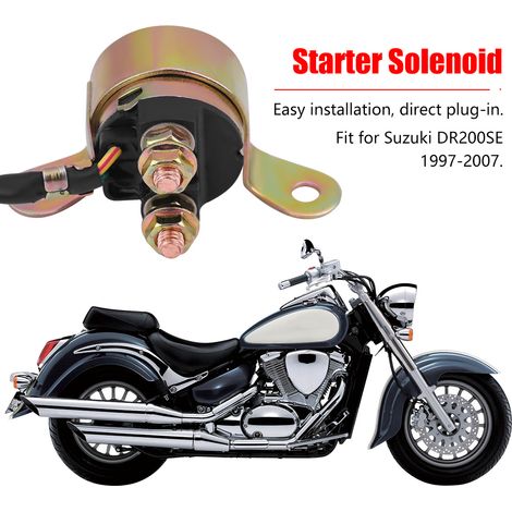 Relais de démarrage moto pour Suzuki DR200SE 1997-2007, solénoïde neuf (1/5)