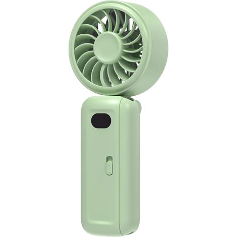 Éventail pliant, design portable, rechargeable par USB, vert (1/2)