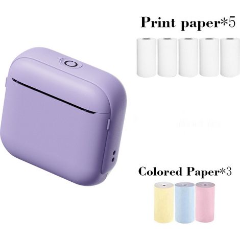 Une mini imprimante thermique, une imprimante d'autocollants sans encre, avec connectivité Bluetooth, constitue également un excellent cadeau. (1/5)