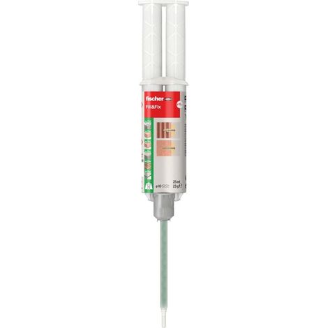 Cheville Liquide 25ml 1 Cartouche + 2 becs mélangeurs + 4 Douilles Treillis + 2 tuyaux de rallonge, Gris