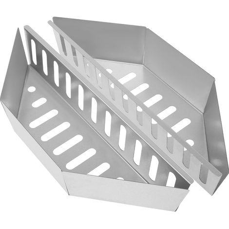 Set di 2 cestini in acciaio per carbone per barbecue, 38,5 x 11 x 7,5 cm, resistenti al calore (1/5)